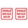 StickerTalk Sprinkler Main Valve Shut-Off Vinyl Stickers, 1 Sheet of