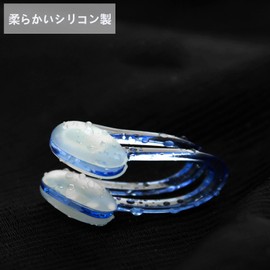 Charming Decor Nose Clip, Nose Plug, Set of 2, For Swimming, Kids, Adults, One Size Fits Most, Anti-Shedding, Reusable, Comfortable, Unisex, Suitable for Beginners to Swimming, Storage Case Included (BLUE)