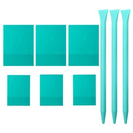 BOOLOOEN Chalk Paste Mini Squeegee 9 Pack,Optimized for use with Mesh Backed Stencils and Transfers |Rubber Mini Squeegee for Screen Printing, Ink, and Chalk Paste