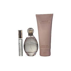 Sarah Jessica Parker Lovely 3 Pc. Gift Set (EDP Spray 3.4 Oz + Rollerball 0.34 oz + B/L 6.7 Oz + Eau De Parfum) for Women (I0019234)