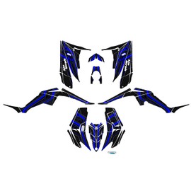 Kalair GFX Graphics Kit for Yamaha Rap-Tor 350 (All Years) Electron Series Blue 16 Mil-ATV UTV Dirt Bike Stickers,Quad Dirtbike Racing Decal Automotive Motocross Accessories no Plastics