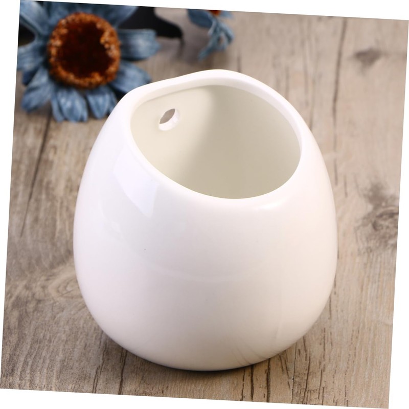 Totority 2pcs Hanging Ceramic Flowerpot for Wall Planters for Succulent