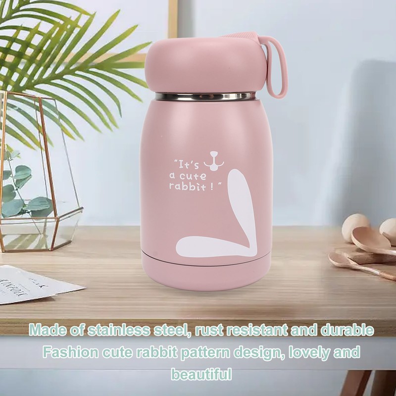Children's Insulation Cup 12oz Double Wall Portable Rabbit Pattern Insulated