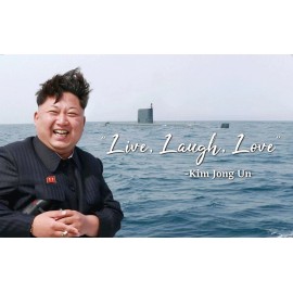 ENMOON Kim Jong Un Live Laugh Love Banner Flag 3x5Feet College Dorm Decor 2021 Family