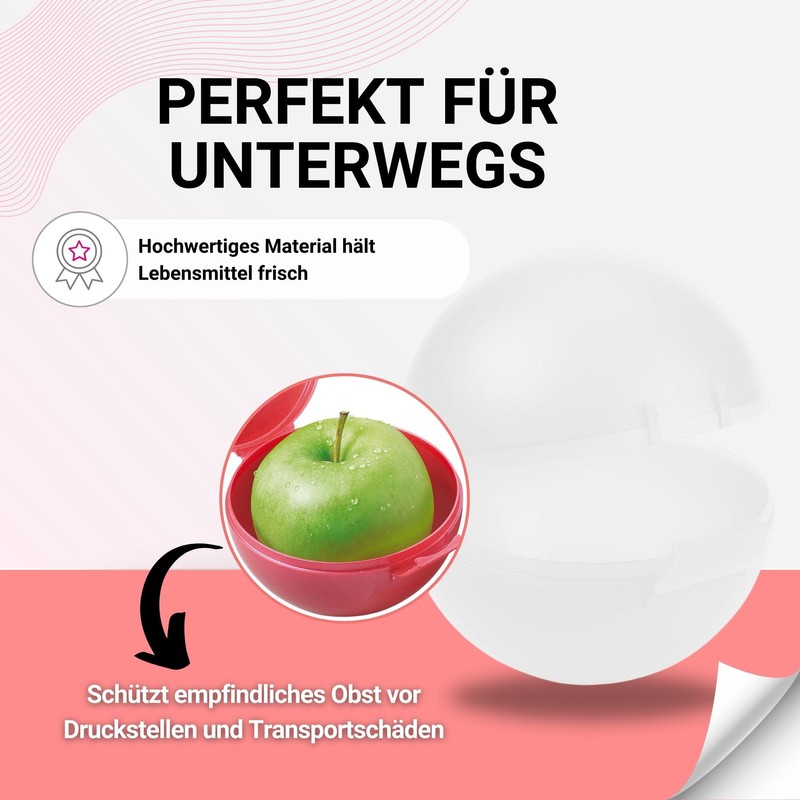 Uakeii Apple Box for School Made of Plastic - Apple