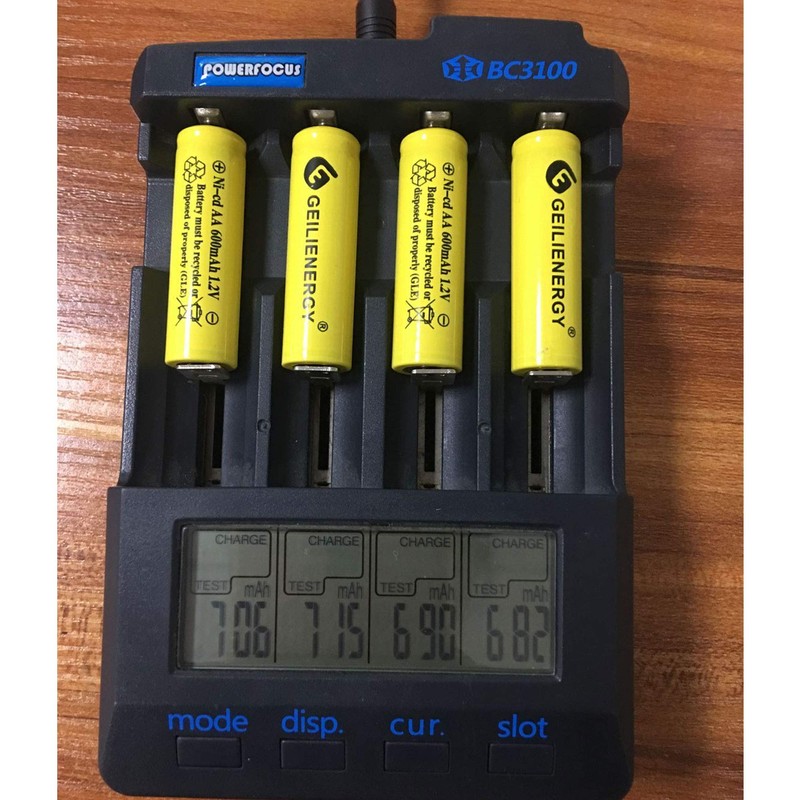 GEILIENERGY Solar Light Rechargable Batteries AA 1.2V,Ni-Cd AA 600mAh 1.2V