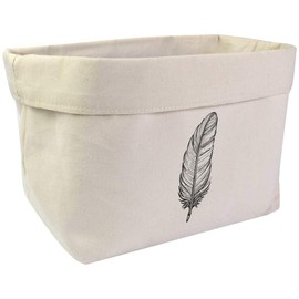 Large 'Writing Feather' Canvas Organiser/Storage Bag (OR00033156)