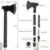 MDHAND Camping Axe Survival Hatchet Axe Tactical Axe with Sheath