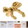 Gatuida 2pcs Bow Tie Gold Bow Drawer Knobs Bow Cabinet
