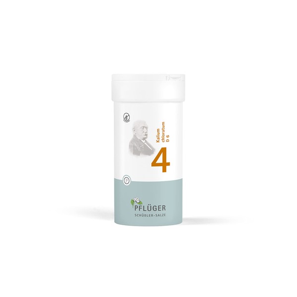 PFLÜGER Schüßler Salze Nr. 4 Kalium chloratum D6-400 Tabletten - Das Salz der Schleimhäute - glutenfrei