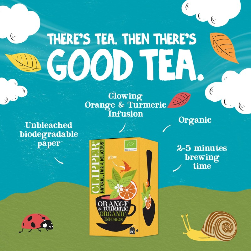 Clipper Organic Turmeric & Orange Infusions Fruit Teabags / 80