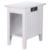 Pemberly Row Charger Chair Side Table in White
