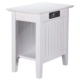 Pemberly Row Charger Chair Side Table in White