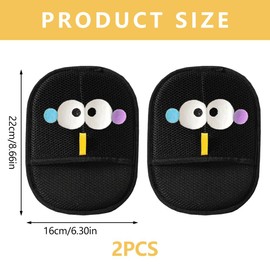 2PCS Double-Sided Pet Static Hair Removal Gloves Pet Grooming Gloves New Big Eyed Design Washable Reusable for Bed Sheets Couch Clothes Carpet, Multipurpose Pet Care Accessory for Cats and Dogs
