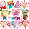 BFSYRR Mothers Day Balloons, 12 PCS Heart Shaped Bouquet Balloons,