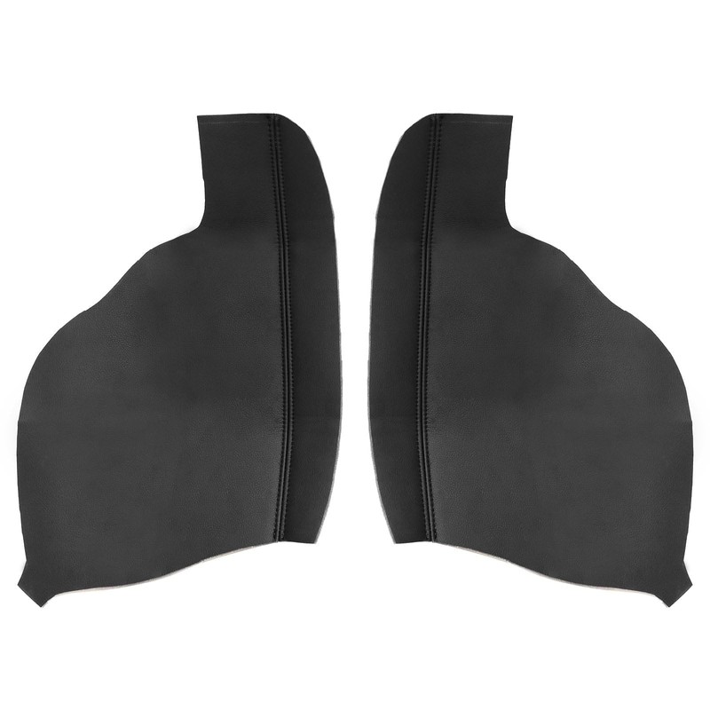 AOUTTUOA 2pcs Door Panel Armrest Replacement Cover Black Leather Compatible