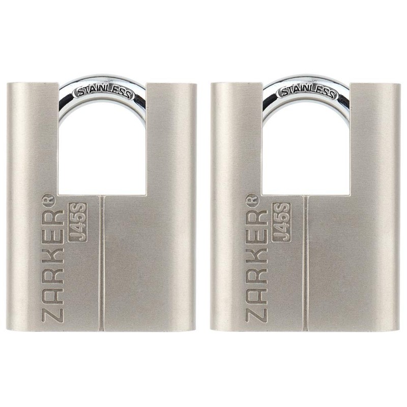 Zarker J45S keyed Alike Padlocks, Heavy Duty Stainless Steel Shackle