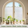 Windimiley Window Privacy Film Frosted Glass Static Cling Black Lattice
