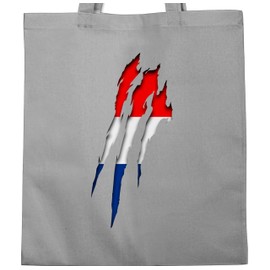 Shirtracer - Cotton Bag - Football World Cup Bags - Netherlands - Claw Marks, 4 Light Grey