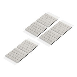 MECCANIXITY 150Pcs Faraday Conductive Fabric Foam Electrode Shielding Fabric Foam 10x10x3mm with Adhesive Backing Sticky Strip for Computer LCD TV