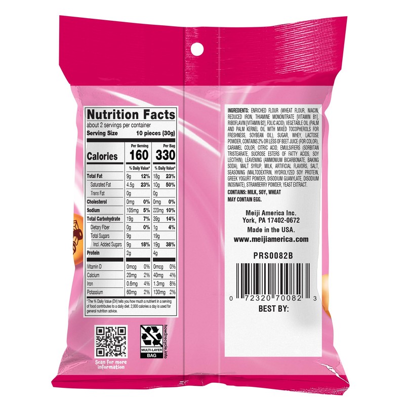 Meiji Hello Panda Cookies, Strawberry Crème Filled - 2.2 oz,