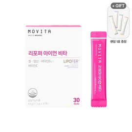 Mobita Movita Lipoper Iron Vita 1.5g / 모비타 리포퍼 아이언 비타 1.5g x 30포 엽산 비타민B C 임산부 수유부 온가족 철분제