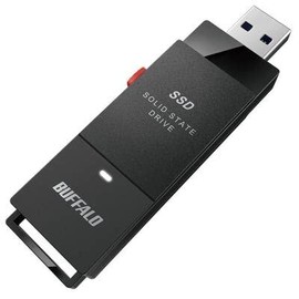 BUFFALO SSD-SCT1.0U3-BA PC Compatible USB 3.2 (Gen2) TV Recording Stick SSD 1TB Black Type-C Included