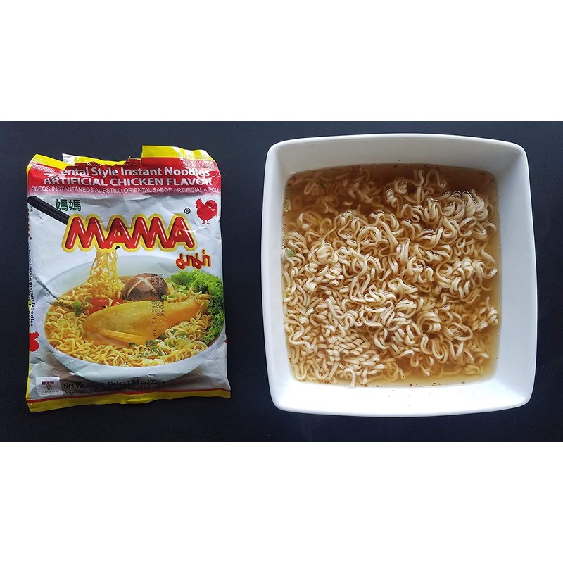 MAMA Ramen Style Instant Oriental Noodles Variety 30 Pack, Chicken,