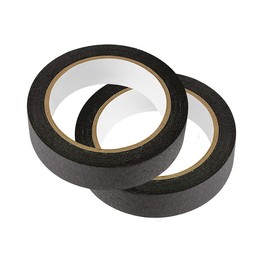 2 Rolls Masking Tape, 20M Length Textured Paper Tape, Writeable Painter's Tape, Tape for Painting, Crafts, Decoration (24mm, Black)
