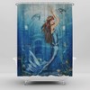 Treasure Gurus Mermaid Fabric Bath Shower Curtain Ocean Under The
