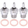 Hobbypark 70117 RC Medium Hot Glow Plugs No.4 N4 Platinum/Iridium