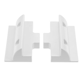 DRELD 2Pcs Side Mounting Bracket Solar Panel - Rectangle Solar Panel Mounting Parts for Boat, Caravan, RV, Yacht Solar Panel Installation (White)
