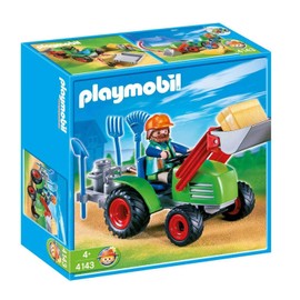 PLAYMOBIL 4143 Multifunctional Tractor, Farmer with Tractor, Tractor