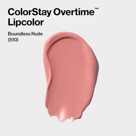 Liquid Lipstick with Clear Lip Gloss by Revlon, ColorStay Face Makeup, Overtime Lipcolor, Dual Ended with Vitamin E in Nude, Boundless Nude (510), 0.07 Oz