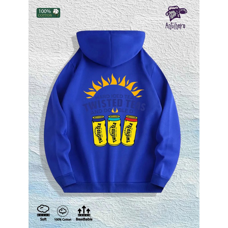 Twisted Teas & Double D's" Graphic Hoodie 100% Cotton US
