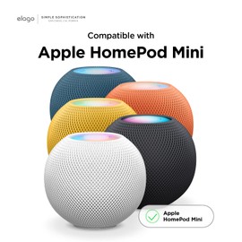 elago Stand Compatible with HomePod Mini - Proper EQ, Easier to Control with Better Indicator Visibility, Stable Mount, Anti-Slip Silicone Stand (White)