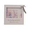 Grey Memorial Wooden Photo Frame with Feather Attachment 6x4 -
