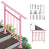 Adjustable Handrails for Outdoor Steps – Pink Metal Stair Railing