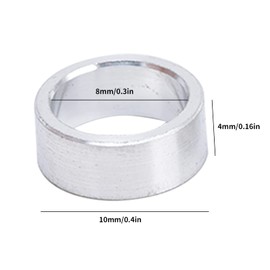 Gind Unthreaded Spacers, Corrosion Resistant Aluminum Alloy Spacers 10 pcs Outer Diameter 0.3 inch (8 mm) Inner Diameter for Connecting Workpieces (4mm)