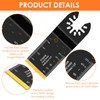 12PCS Titanium Oscillating Saw Blades, Precise Oscillating Multi Tool Blades,