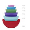 Gourmet Home Products 12 Piece Nested Polypropylene Mixing Bowl Food