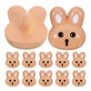 NUOBESTY 12pcs Rabbit Shaped Resin Buttons for Crafting Easter Decor
