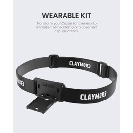 CLAYMORE Capon Wearable Kit - Transform Capon into Versatile Headlamp, Clip Lantern. Easy Attachment, Perfect for Outdoor Adventures.