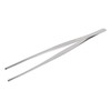 Aoje-Link Stainless Steel Straight Blunt Tweezers, with Precision Horizontal Serrated