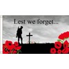 Remembrance Sunday Poppy Lest We Forget 5'x3' (150cm x 90cm)