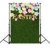 MEHOFOTO Happy Easter Photo Studio Booth Background Banner Spring Green