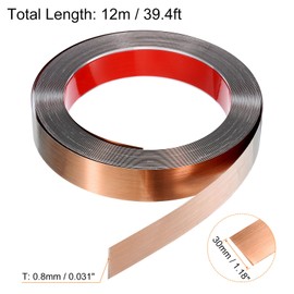 HARFINGTON 39.4ft x 1.18" Wall Trim Peel and Stick Molding Frame, Self Adhesive Stainless Steel Brushed Finish Metal Strip for Wall Ceiling Floor Cabinet Tile Edge, Rose Gold