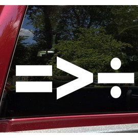 Minglewood Trading Burgundy - 2-Pack Equal is Greater Than Divided Vinyl Decals =>÷ Peace - Die Cut Stickers - Each 2.75w x 1h inches