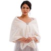 Obmyec Women's Faux Fur Shawl Wedding Faux Fur Wrap Bridal