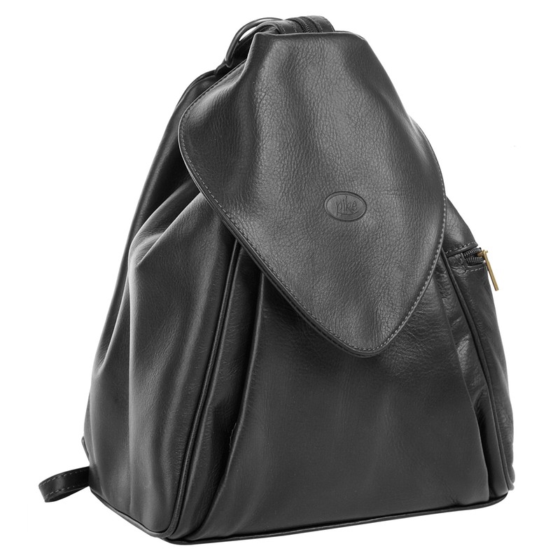 piké City Backpack Anna Maria Genuine Leather Women's 019299, black